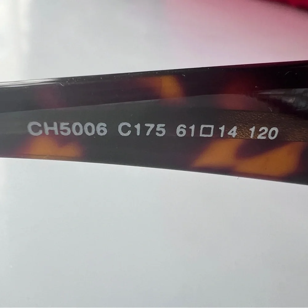 Chanel sunglasses triple CC CH5006 tortoise shell finish dark Havana vintage - Picture 4 of 16